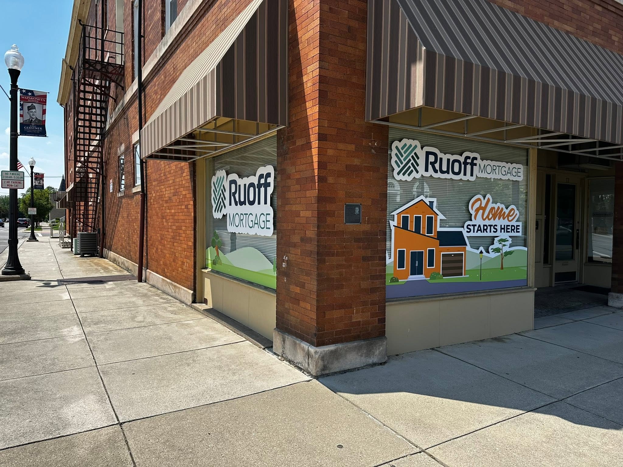 Ruoff Mortgage storefront window graphics