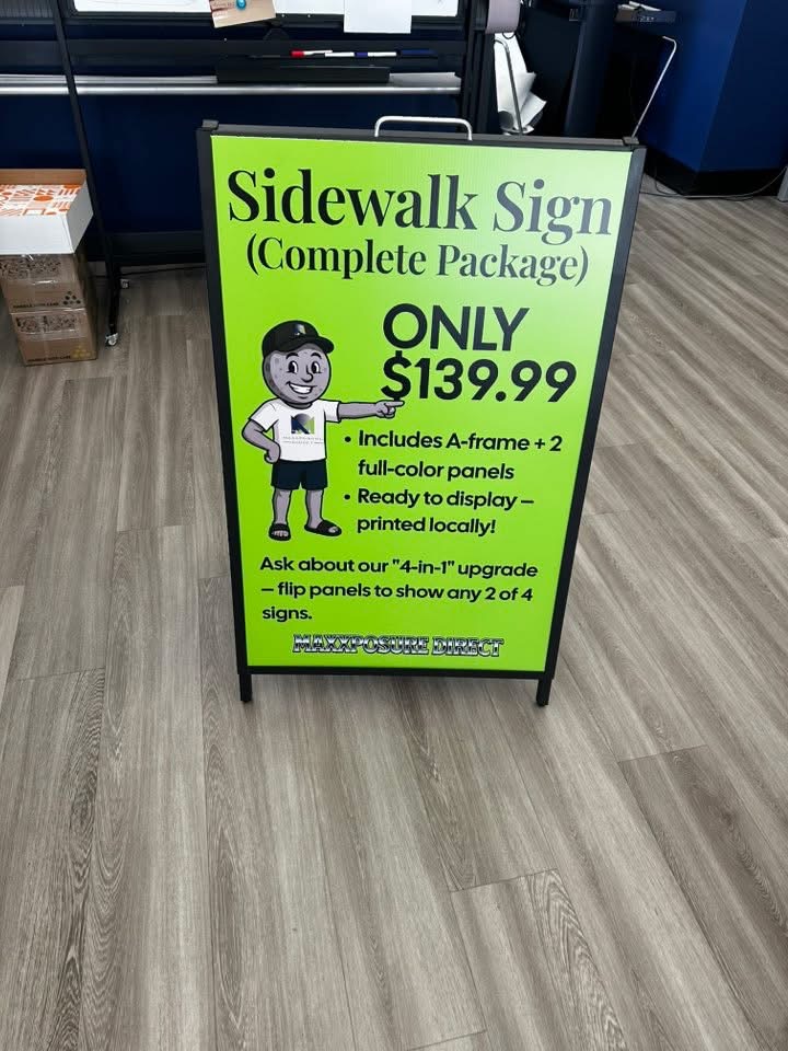 MaXXposure Direct sidewalk A-frame sign, complete package