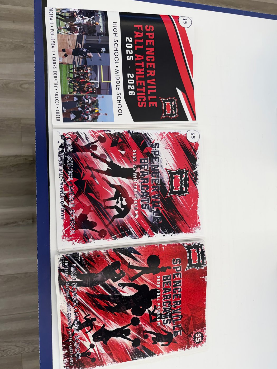 Spencerville Bearcats athletic program booklets
